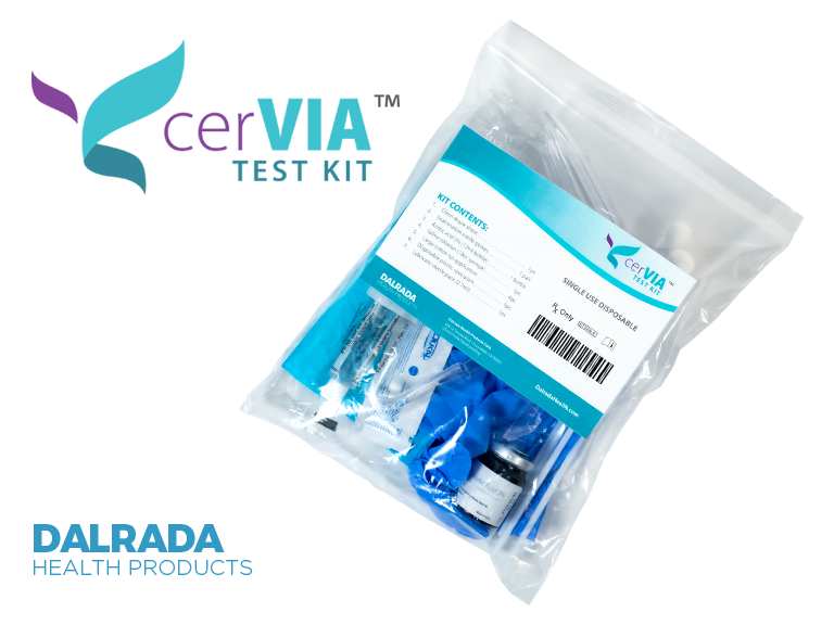 cerVIA test kit contents